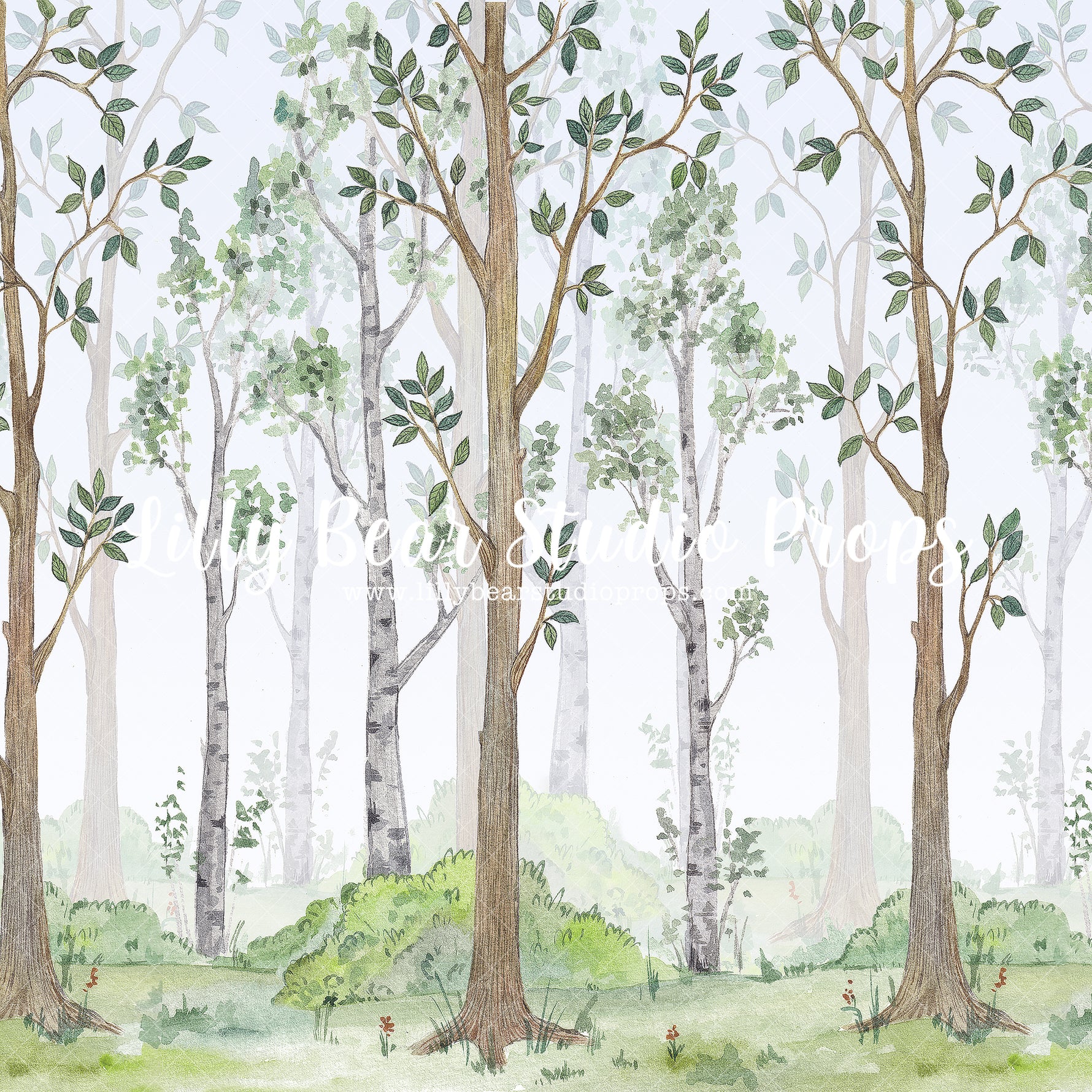 Spring Woods by Lilly Bear Studio Props sold by Lilly Bear Studio Props, enchanted forest - FABRICS - fall forest - for