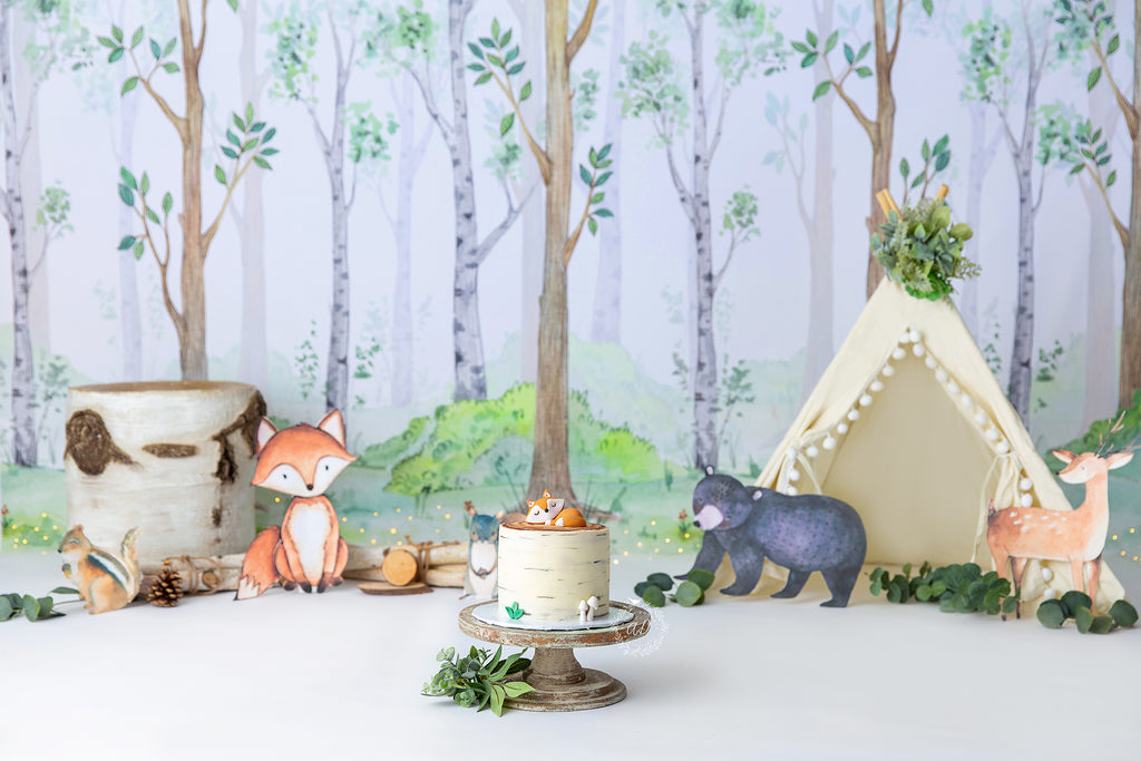 Spring Woods by Lilly Bear Studio Props sold by Lilly Bear Studio Props, enchanted forest - FABRICS - fall forest - for