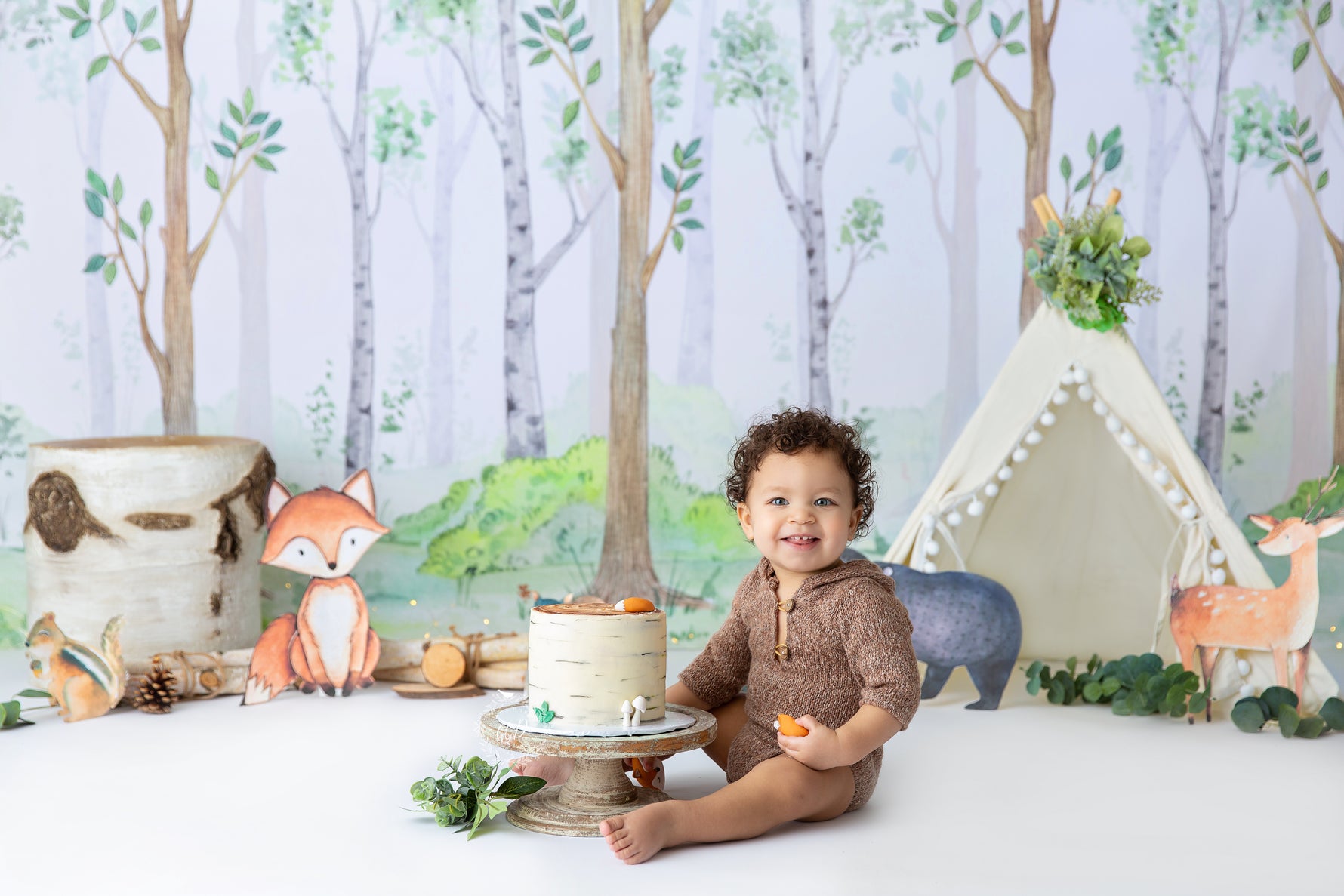 Spring Woods by Lilly Bear Studio Props sold by Lilly Bear Studio Props, enchanted forest - FABRICS - fall forest - for
