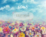 Spring Day by Lilly Bear Studio Props sold by Lilly Bear Studio Props, FABRICS - field of flowers - floral - flowers