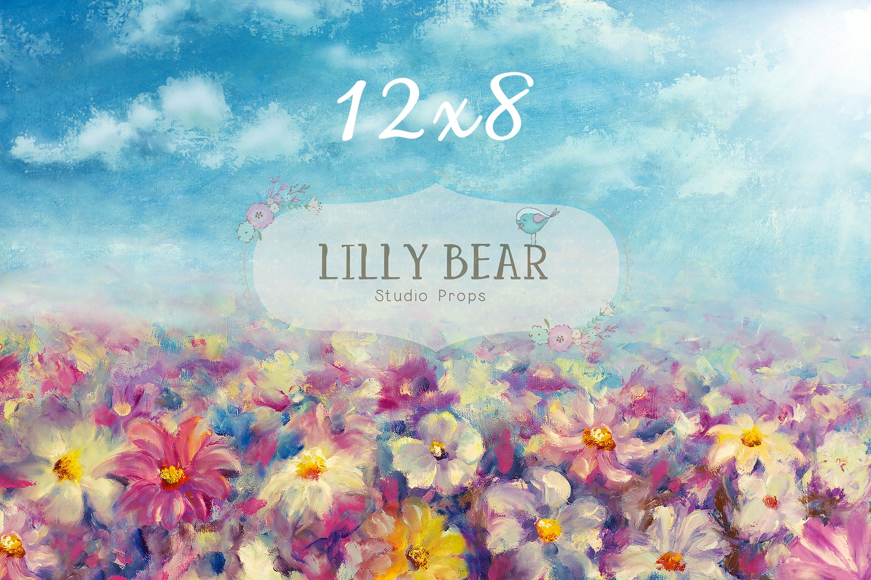Spring Day by Lilly Bear Studio Props sold by Lilly Bear Studio Props, FABRICS - field of flowers - floral - flowers