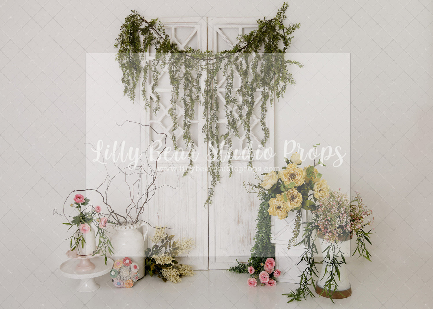 Springtime Spanish Moss - Lilly Bear Studio Props, boho spring, FABRICS, flower barn doors, flower garden, flower ladder, flower stand, fresh flowers, garden, spanish moss, spring, spring garden, spring mini, spring time, springtime, sprintime, tulips, watering can