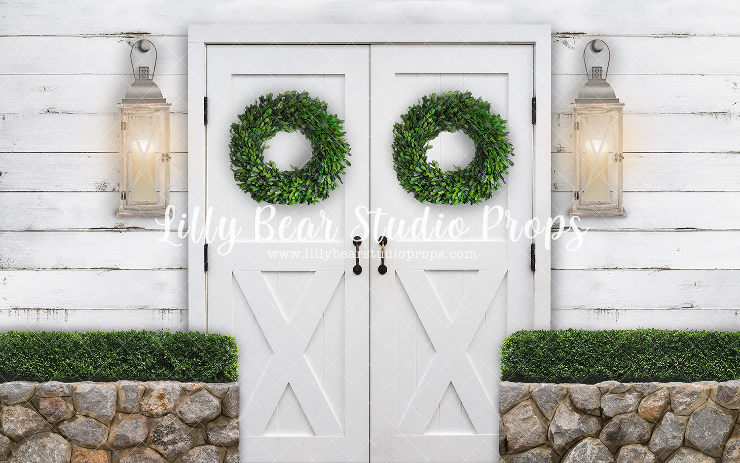 Springtime Stone Hedge Doors