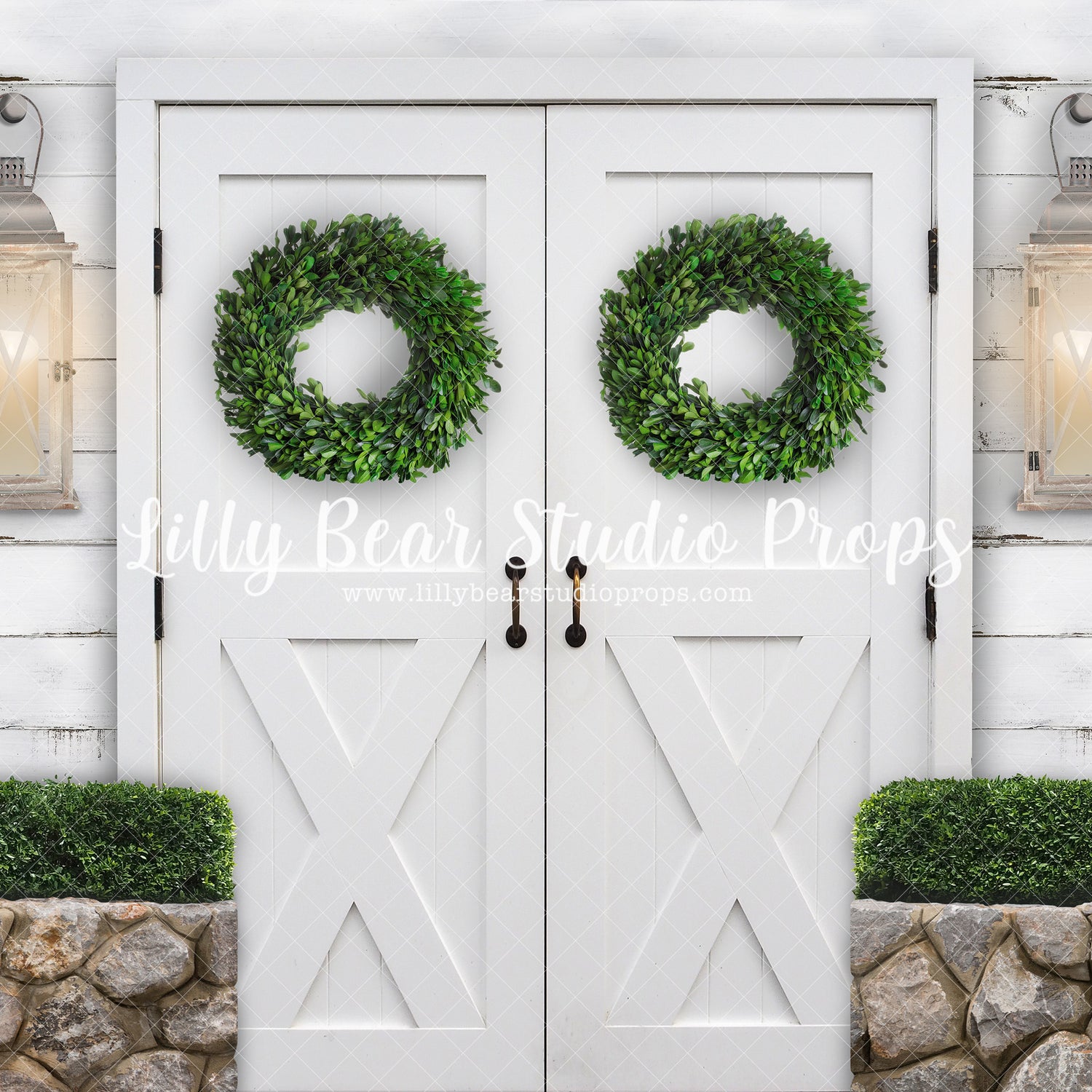 Springtime Stone Hedge Doors