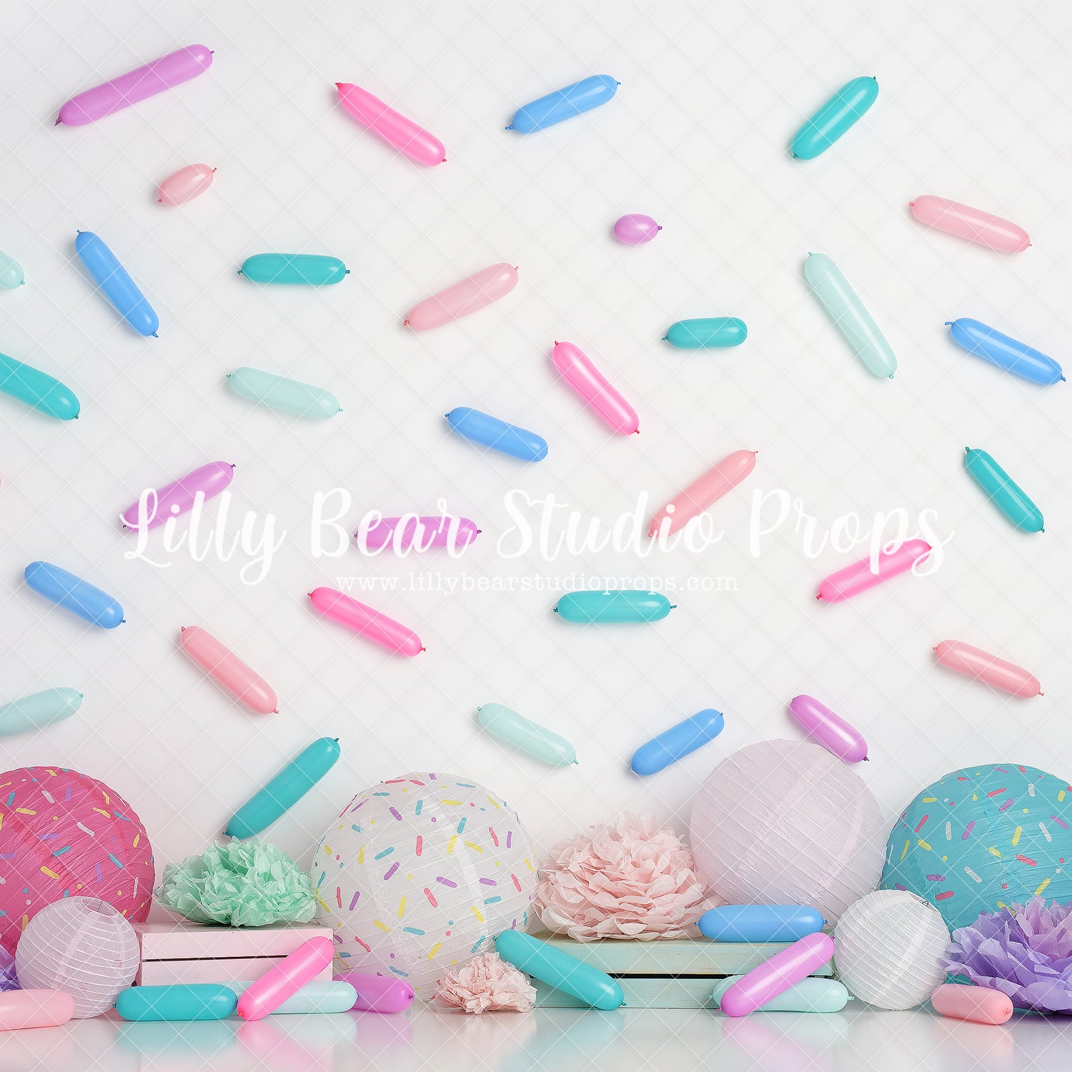 Sprinkle Party by Sweet Memories Photos By Carolyn sold by Lilly Bear Studio Props, anchor - balloon - balloon garland