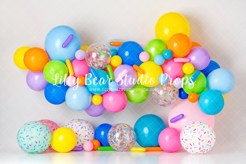 Sprinkles - Lilly Bear Studio Props, cupcakes, fabric, girls, poly, rainbow garland, rainbow sprinkles, sprinkle, sprinkle balloon garland, sprinkle donuts, sprinkles, sweet one