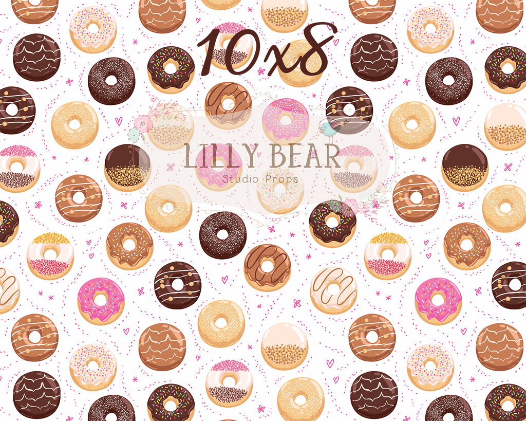 Sprinkles and Donuts by Lilly Bear Studio Props sold by Lilly Bear Studio Props, chocolate donuts - donut pattern - don