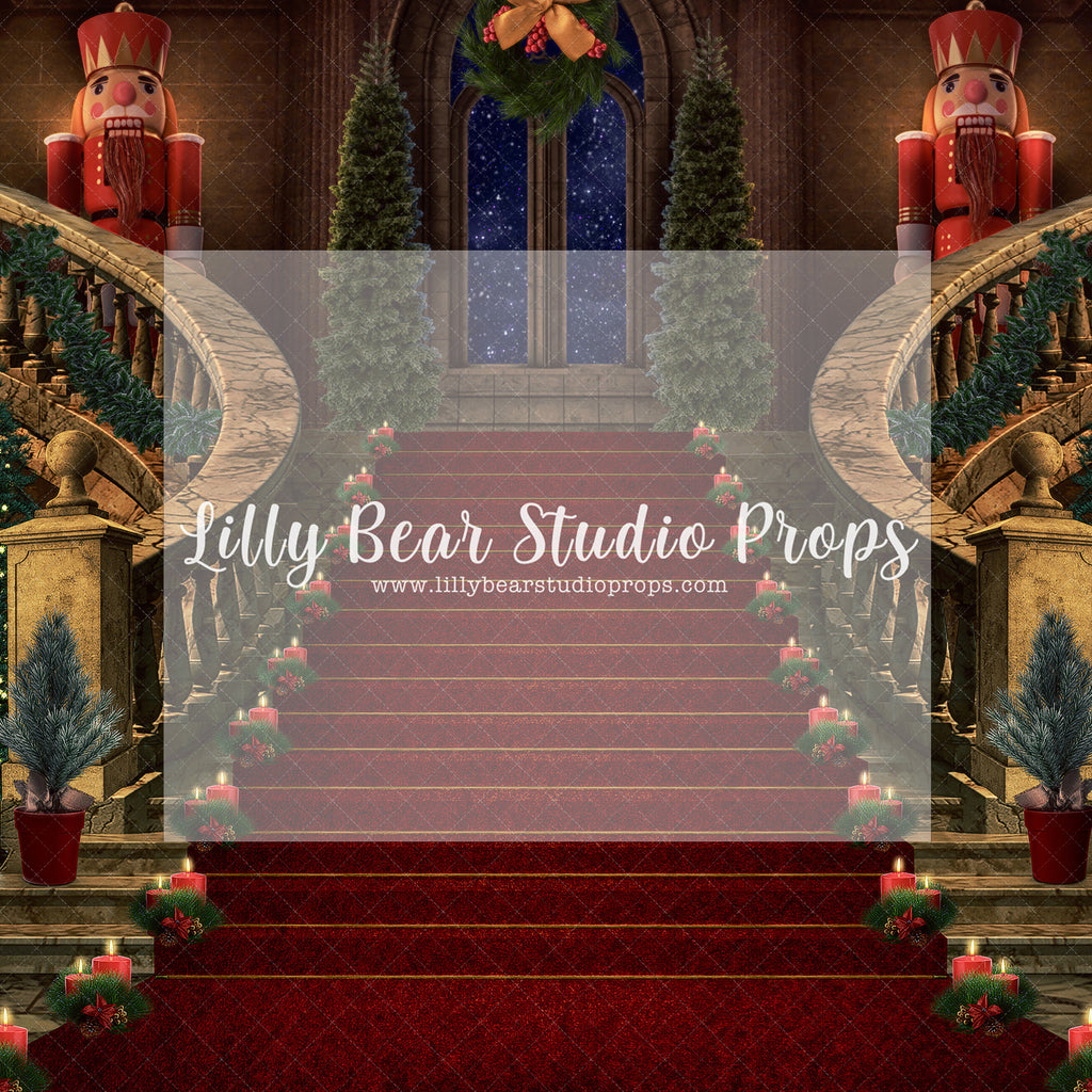 Staircase to Christmas - Lilly Bear Studio Props, christmas, Cozy, Decorated, Festive, Giving, Holiday, Holy, Hopeful, Joyful, Merry, Peaceful, Peacful, Red & Green, Seasonal, Winter, Xmas, Yuletide