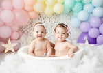 Star Crossed Rainbow by Meagan Paige Photography sold by Lilly Bear Studio Props, balloon arch - balloon garland - ball