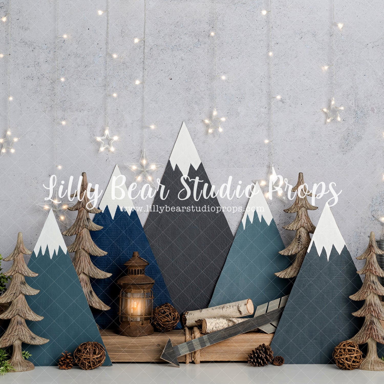 Starry Mountain Tops - Lilly Bear Studio Props, animal, animals, baby animal, baby deer, bear, birthday, bunny, cake smash, deer, deer one, deers, easter, FABRICS, floral, flower deer, forest, forest animals, forest friends, fox, foxing around, foxy, girl, green forest, moss, mushrooms, owl, pine cone, pinecone, racoon, spring, wood log, wood logs, woodland, woodland forest, woodland friends