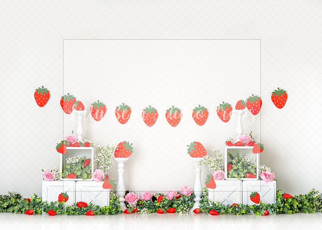 Strawberry Bliss - Lilly Bear Studio Props, girls, strawberries, strawberries & cream, strawberry, strawberry basket, strawberry farm, strawberry field, strawberry fields, strawberry picking, strawberry seeds, strawberry shortcake