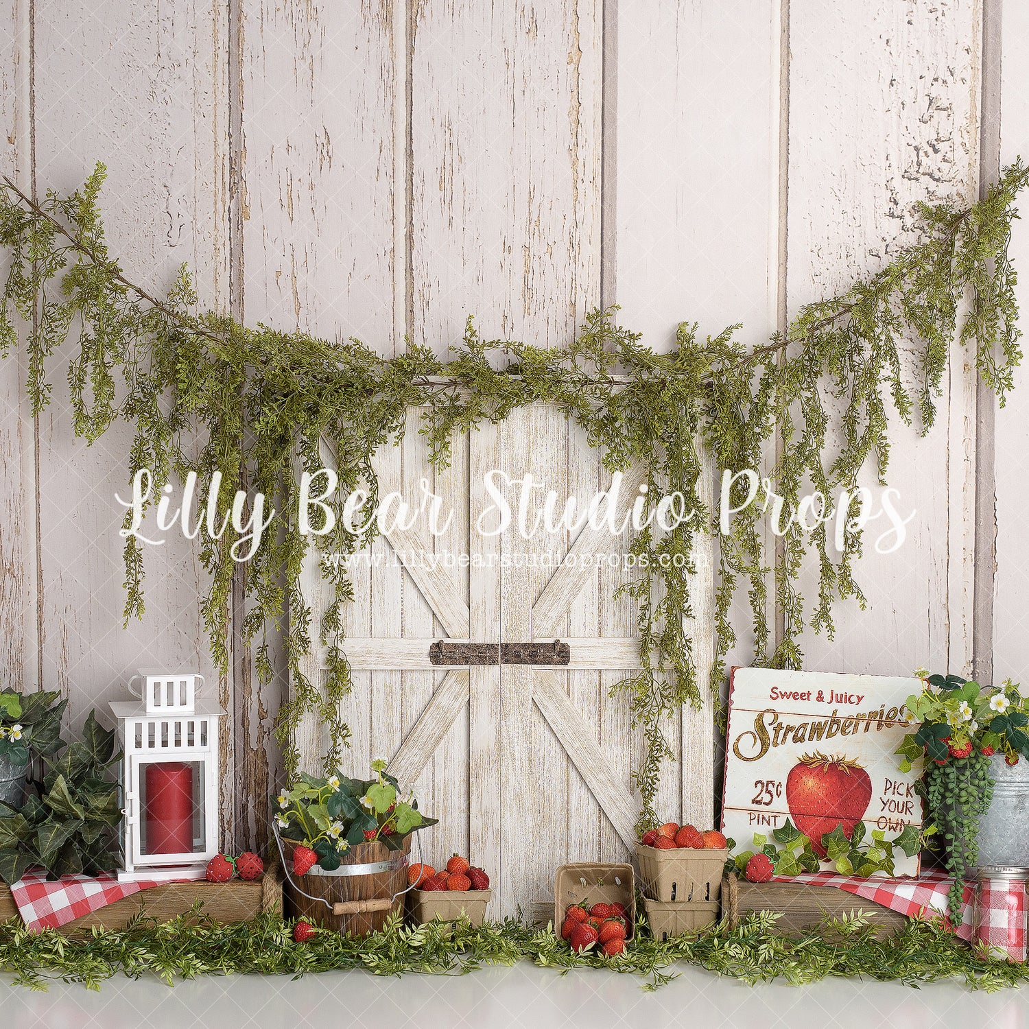 Strawberry Picking by Sweet Memories Photos By Carolyn sold by Lilly Bear Studio Props, ant - apples - arrows - barn do