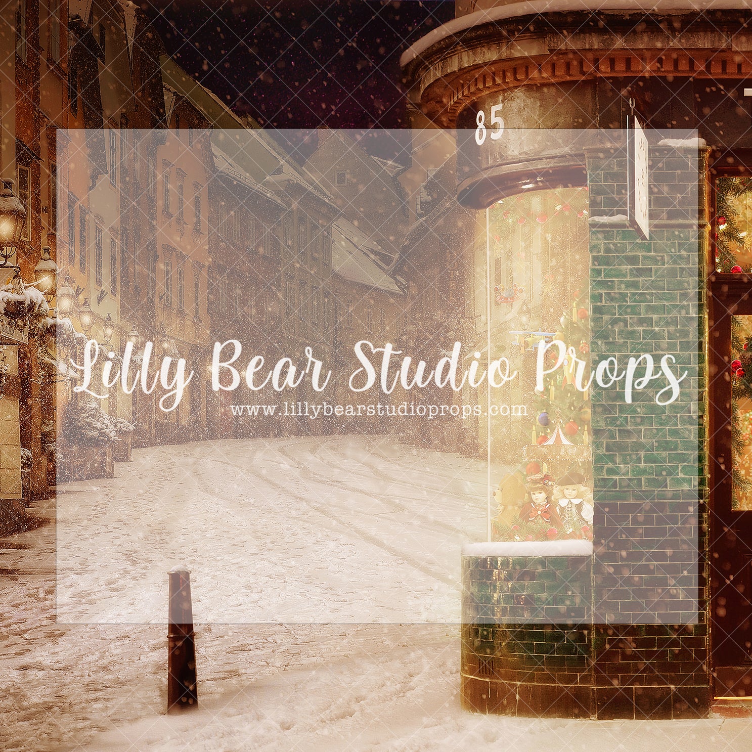 Street Corner Toy Shop - Lilly Bear Studio Props, christmas, Cozy, Decorated, Festive, Giving, Holiday, Holy, Hopeful, Joyful, Merry, Peaceful, Peacful, Red & Green, Seasonal, Winter, Xmas, Yuletide
