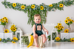 Sunflower Bliss by Jessica Ruth Photography sold by Lilly Bear Studio Props, boho greenery - fabric - fine art - floral