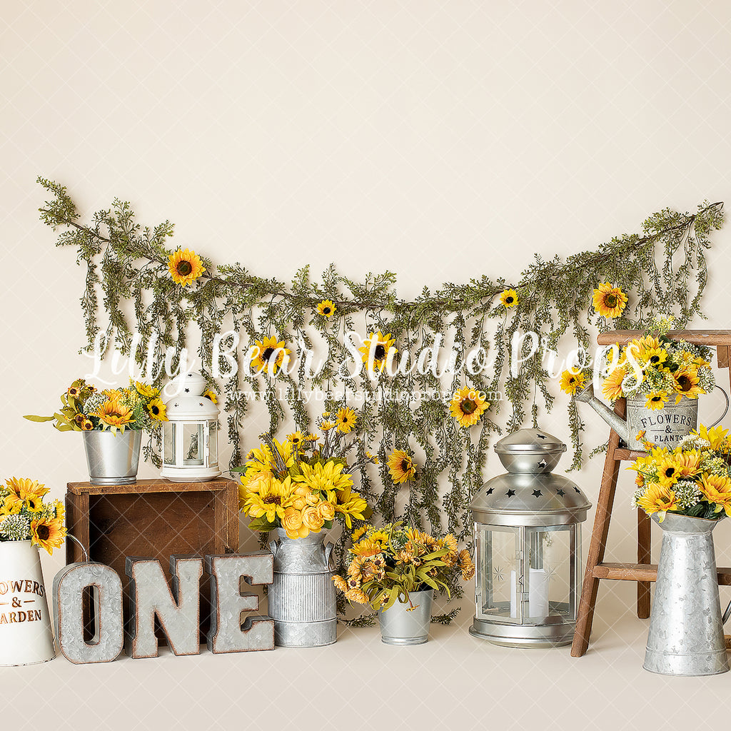 Sunflower One by EllaBean sold by Lilly Bear Studio Props, bloom - blooms - boho - fabric - first birthday - floral - f