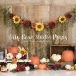 Sunflower Pumpkin by Sweet Memories Photos By Carolyn sold by Lilly Bear Studio Props, birthday - cake smash - country