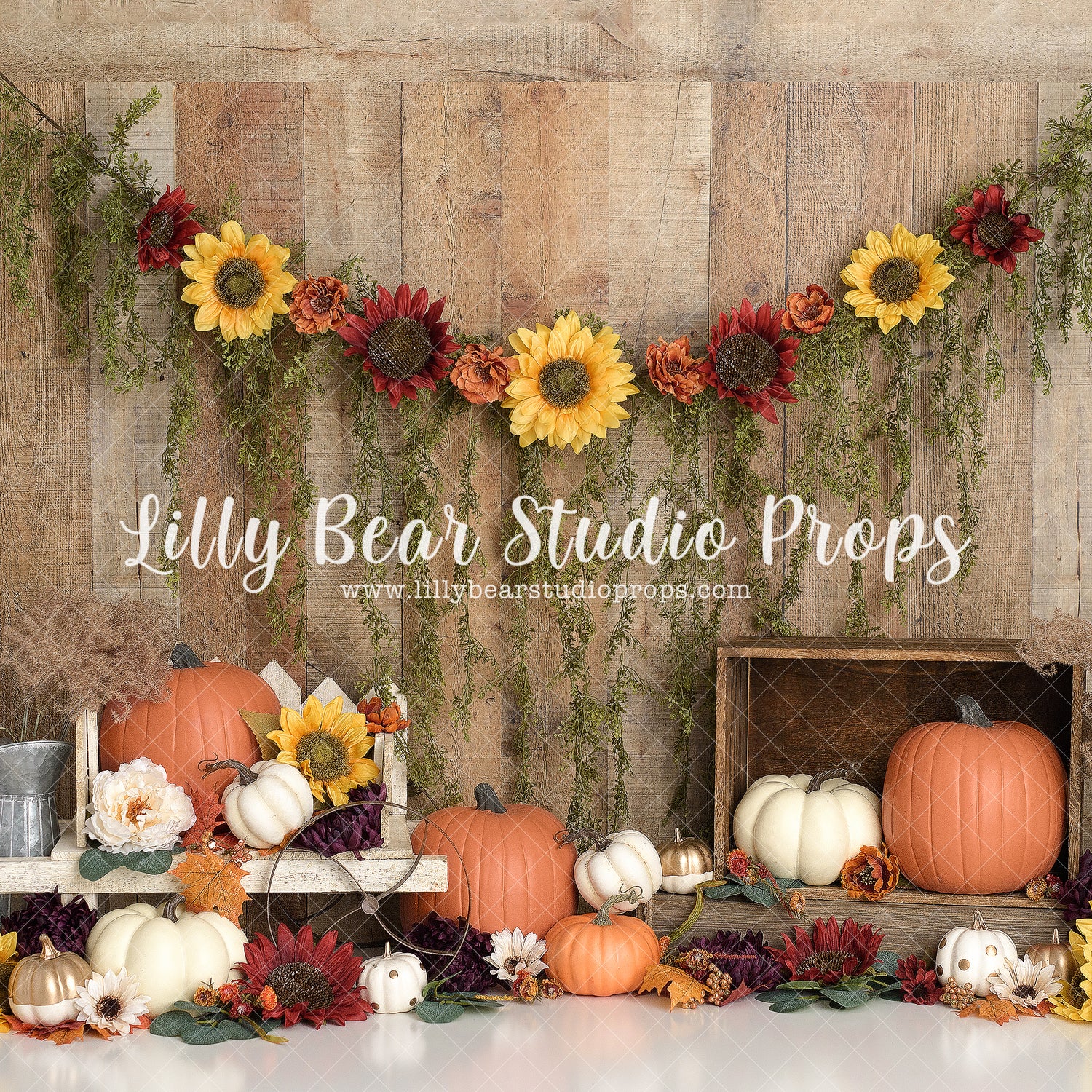 Sunflower Pumpkin by Sweet Memories Photos By Carolyn sold by Lilly Bear Studio Props, birthday - cake smash - country