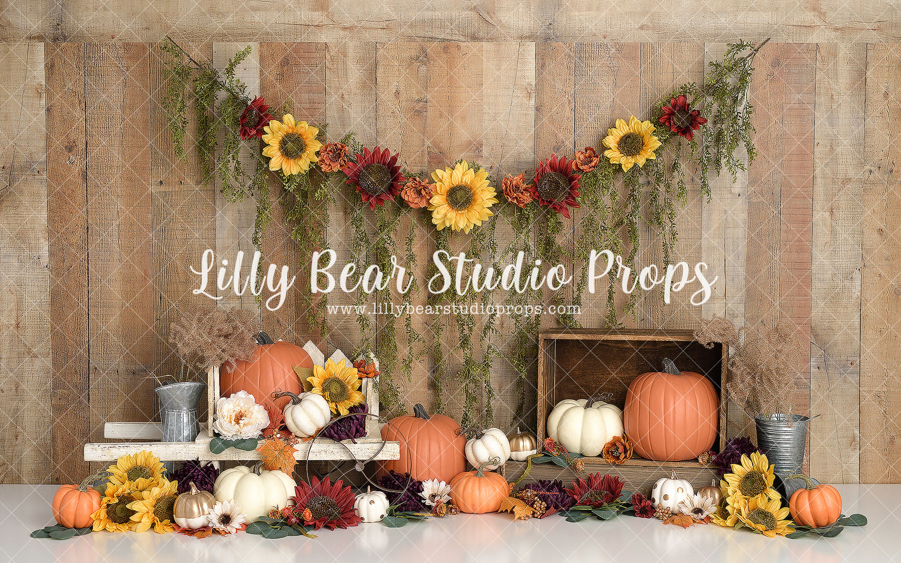 Sunflower Pumpkin by Sweet Memories Photos By Carolyn sold by Lilly Bear Studio Props, birthday - cake smash - country