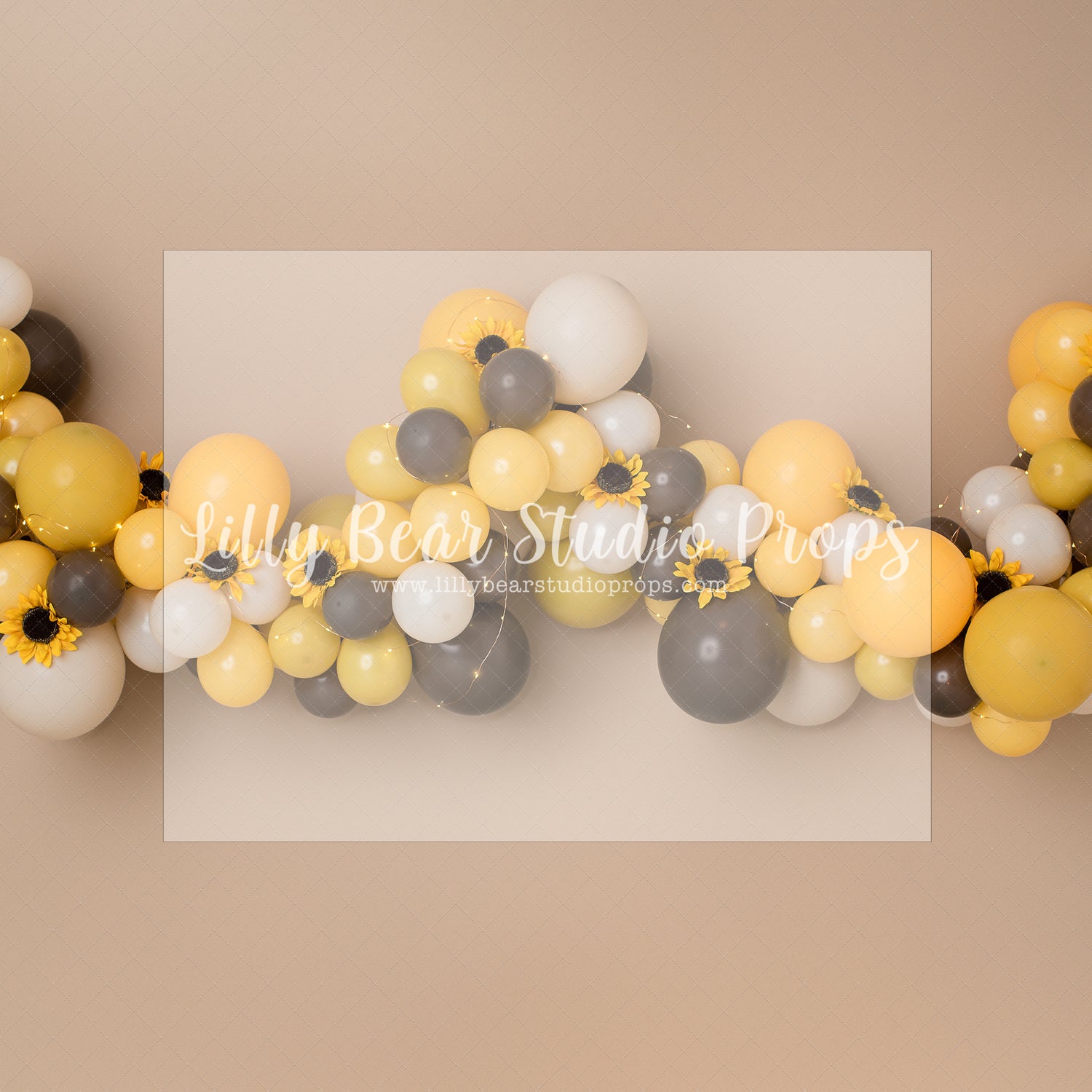Sunny Sunflower Garland by E Newton - Lilly Bear Studio Props, balloon floral garland, daisy, daisy balloons, daisy floral, daisy floral garland, daisy flowers, daisy garden, daisy garland, floral garland, sunflower balloon garland, sunflower garden, sunflowers