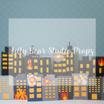 Super Hero City - Lilly Bear Studio Props, Brick Wall, comic book, Fabric, little superhero, my hero, my little hero, super hero, superhero, superheros, Wrinkle Free Fabric