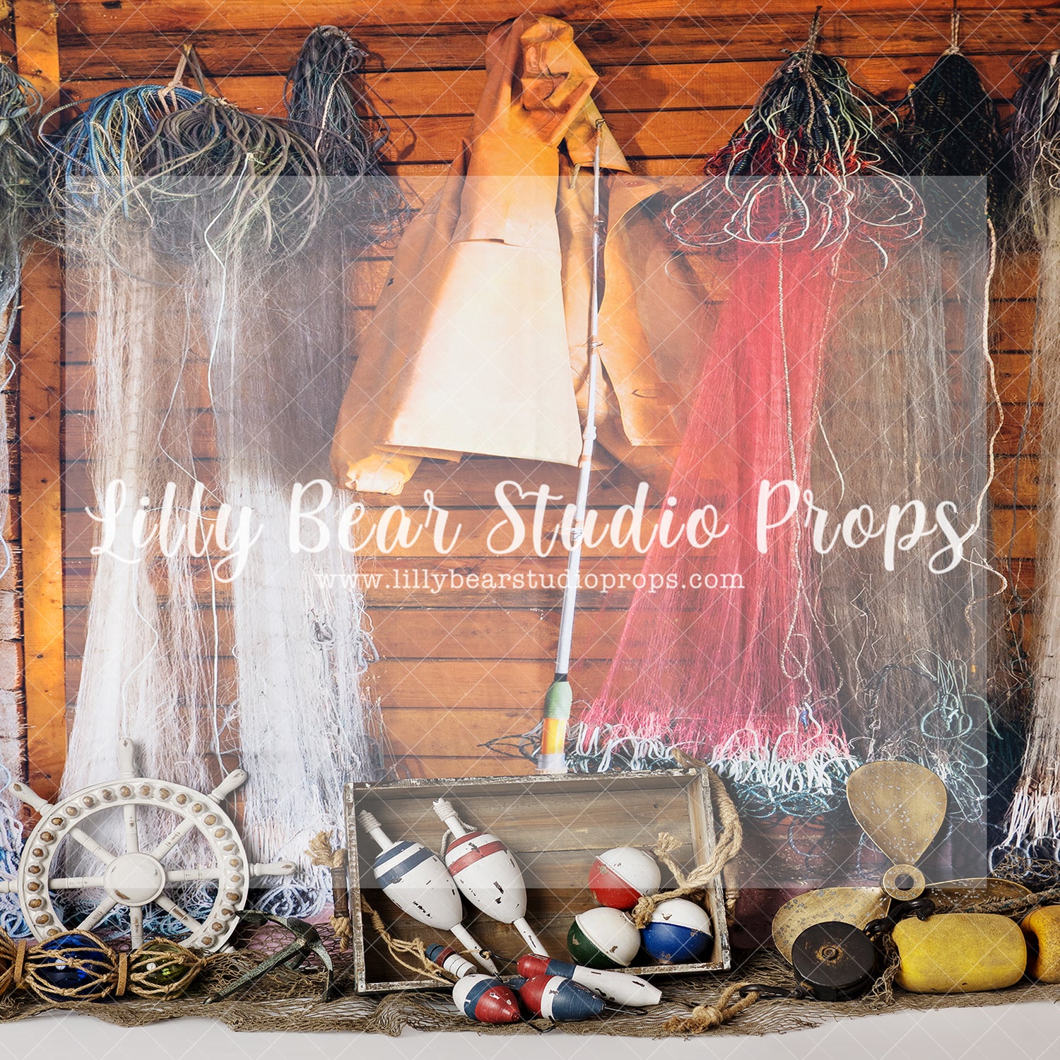 TIGHT LINES - Lilly Bear Studio Props, FABRICS, fish, fisherman, fishermans wharf, fishing, fishing dock, fishing rod, gone fishing, little sailor, nautical, nautical theme, rustic nautical, sailor, wharf