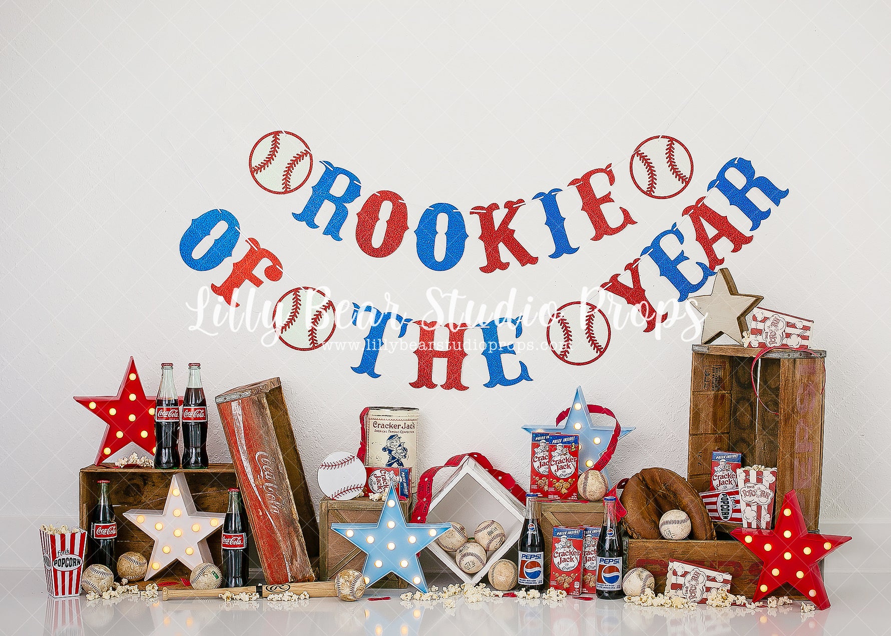 Take Me Out To The Ball Game - Lilly Bear Studio Props, ball game, baseball, baseball balls, baseball bat, baseball birthday, baseball diamond, baseball field, baseball glove, baseball player, baseball star, baseball team, baseballs, blue jays baseball, boys, cake smash, FABRICS, girl baseball, popcorn, rookie, rookie of the year, sport, sports, star, strike