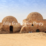 Tatooine Desert Home - Lilly Bear Studio Props, alien, aliens, astronaut, dark moon, Dark Side, darthvader, death star, desert, full moon, galaxy, galaxy space, glowing moon, jedi, make the force be with you, may the 4th be with you, Millennium Falcon, sahara desert, space, spacecraft, spaceship, star wars, stars, Stormtrooper, the force, UFO, white spaceship, Wrinkle Free Fabric, yoda, yoda one, yoda star wars