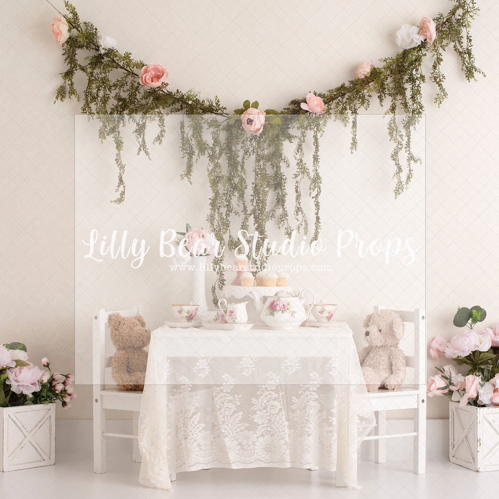 Teddy Bear Tea Time - Lilly Bear Studio Props, boho, boho teddies, boys, cake smash, easter, FABRICS, floral, flowers, rainbow, spring
