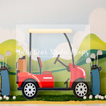 Tee Off - Lilly Bear Studio Props, FABRICS, golf, golf balls, golf cart, golf club, golf country club, golf course, golf driver, golf star