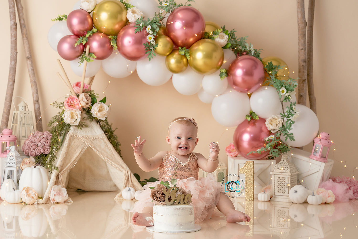 Teepee Pink and Gold