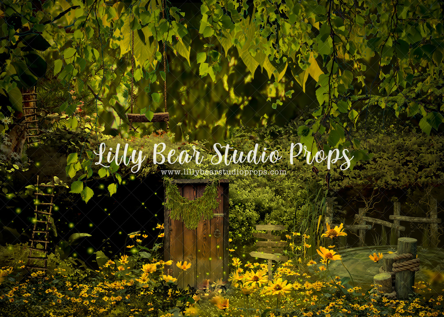 The Hollow Daisies - Lilly Bear Studio Props, bird, daffodils, daisy, dried floral, FABRICS, fairies, fairy garden, fence, forest, forest entry, garden, garden entry, grass, grass garden, honey flower, ladder, rock garden, rustic door, rustic fence, spring, spring floral, spring garden, springtime, yellow daisies
