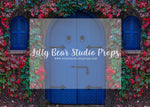 The Ivy Door - Lilly Bear Studio Props, blue door, green ivy, ireland, ivy, ivy door, red and green ivy, red ivy, spring, spring door, spring doors, vines, vining ivy