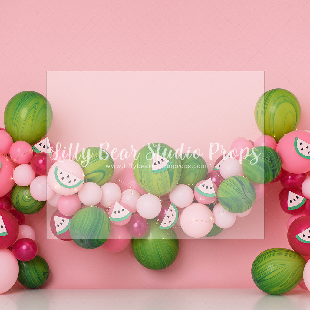 The Perfect Watermelon by E Newton - Lilly Bear Studio Props, floral balloon garland, floral balloon wall, floral balloons, gold and pink, pink floral, spring floral balloons, watermelon, watermelon farm, watermelon garland, watermelon pink and green, watermelon seeds, watermelon slices, watermelon stand, watermelon sugar high, watermelons, white gold and pink