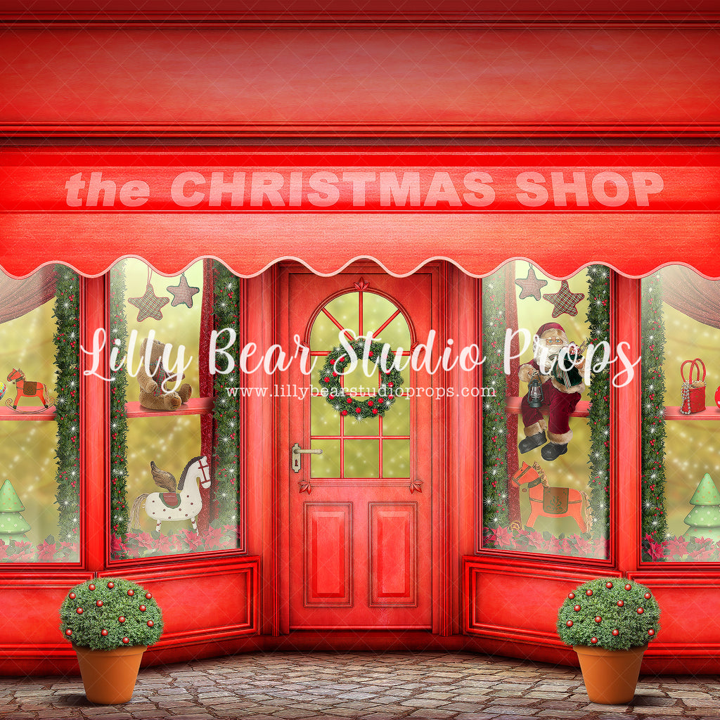 The Red Christmas Shop by Lilly Bear Studio Props sold by Lilly Bear Studio Props, christmas - holiday