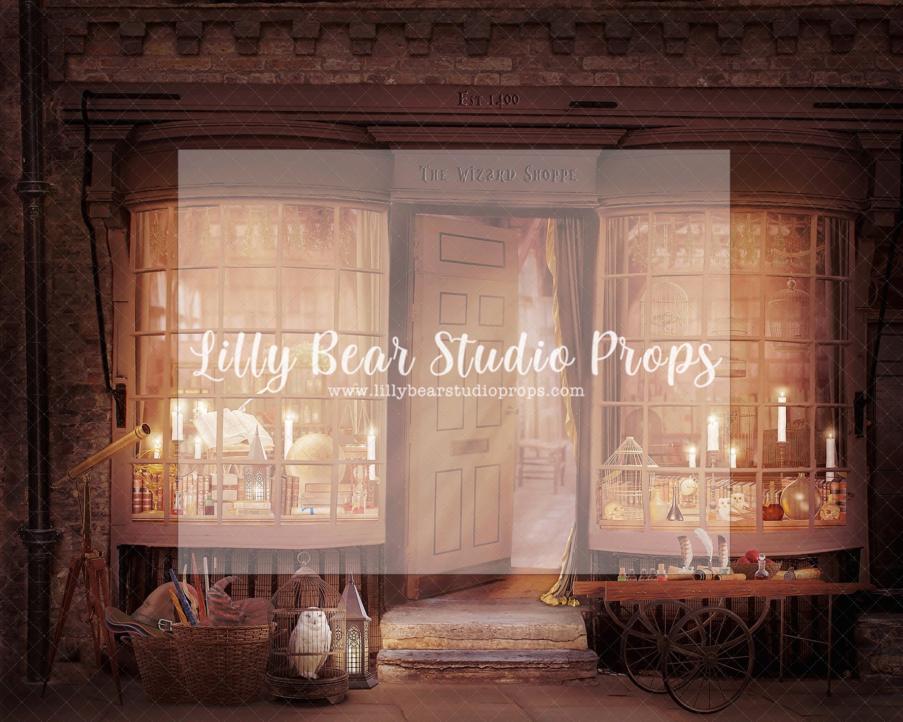The Wizard Shoppe - Lilly Bear Studio Props, black brick, candles, deathly hollows, floating candles, Greenhouse, harry, harry potter, magic, magic spells, magician, majic, mandrake, mandrake root, marauders map, night bus ticket, owl, platform 9 3/4, quidditch, sorting hat, suit cases, time turner