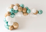 Thomas Teal - Lilly Bear Studio Props, balloon, balloon arch, balloon garland, balloons, gold balloons, green and white balloons, green balloons, green white and gold, green white and gold balloons, jungle, jungle balloons, metallic, metallic balloon, metallic balloons, metallic teal, metallic teal balloons, teal, teal balloons, teal white and gold, white and gold, white and gold balloons, white balloons