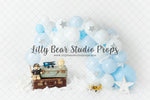 Thomas the teddy takes flight - Lilly Bear Studio Props, aviation, aviator, balloon garland, boho, boho garland, boho teddies, boho teddy, cloud swing, clouds, how times flies, oh how time flies, oh where does the time go, planes, suit case, swing, teddies, teddy bear picnic, teddy bears, time flies, up up and away