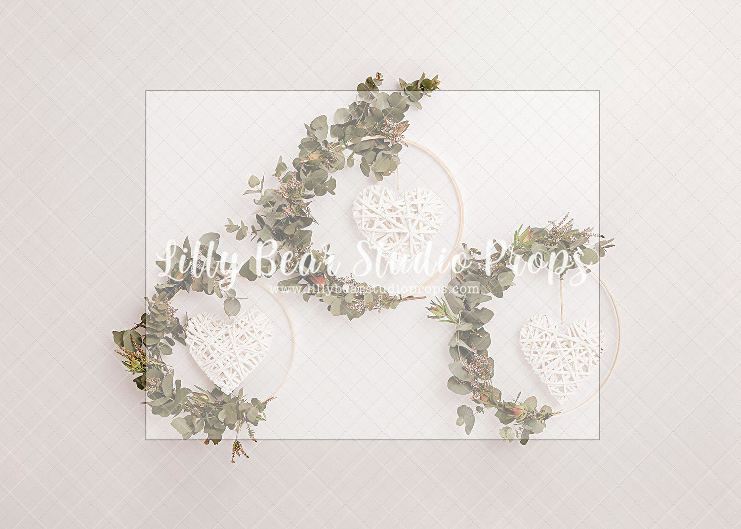 Three Times The Heart - Lilly Bear Studio Props, eucalyptus, eucalyptus garden, eucalyptus rings, FABRICS, garland, green floral garland, green garland, greenery, spring