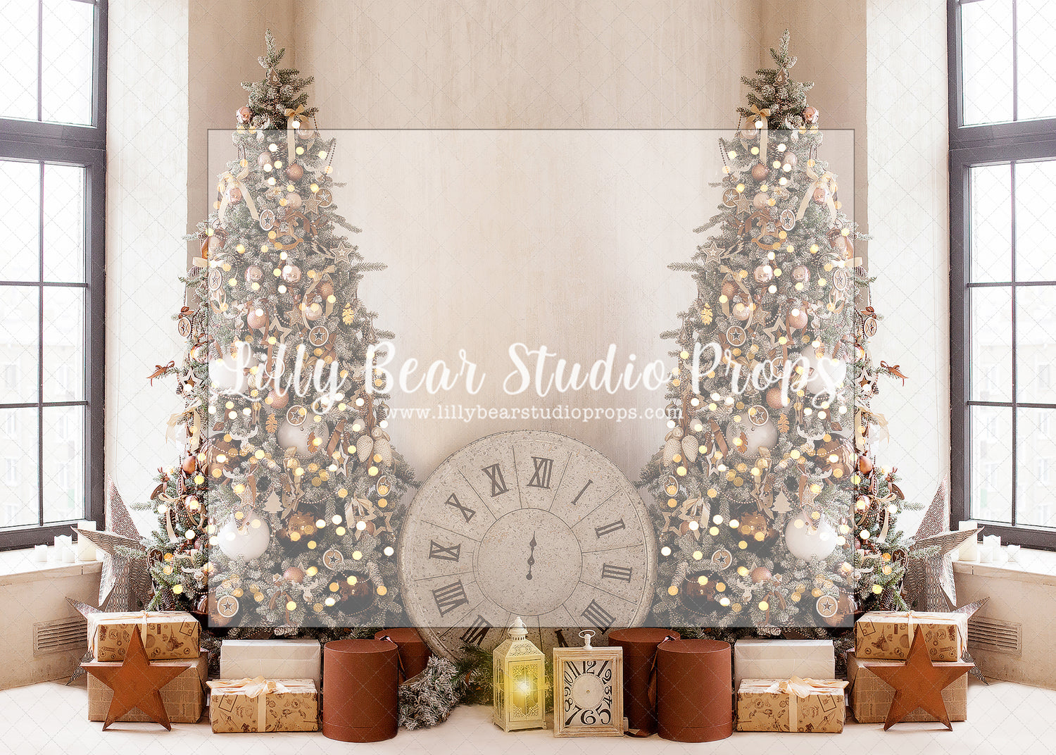 Tick Tock Christmas - Lilly Bear Studio Props, christmas, Cozy, Decorated, Festive, Giving, Holiday, Holy, Hopeful, Joyful, Merry, Peaceful, Peacful, Red & Green, Seasonal, Winter, Xmas, Yuletide