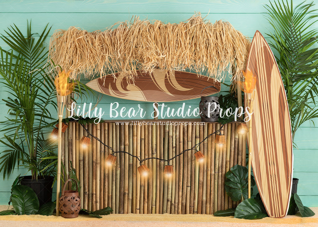 Tiki Hut by Anything Goes Photography sold by Lilly Bear Studio Props, balloons - beach - beach day - beach hut - beach