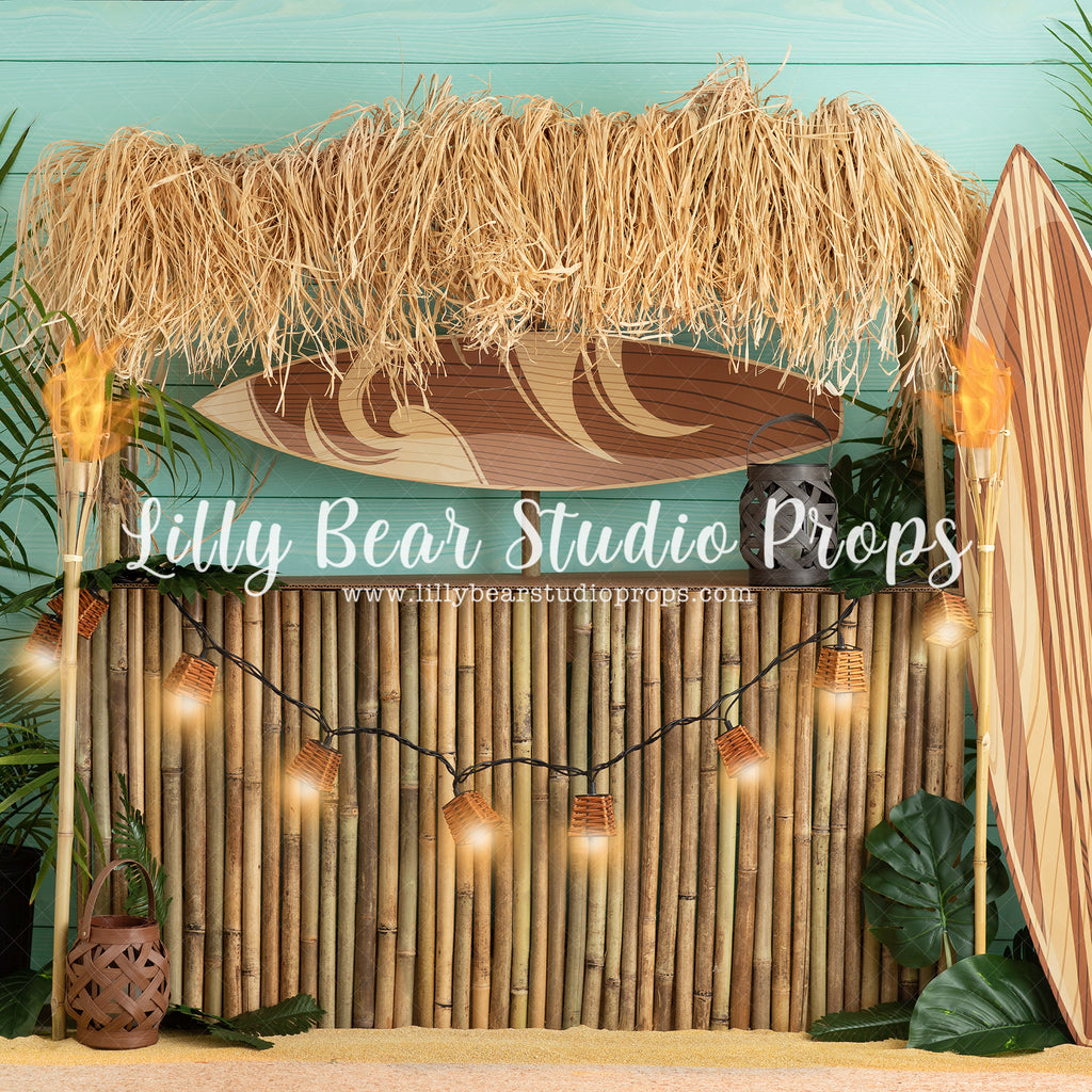 Tiki Hut by Anything Goes Photography sold by Lilly Bear Studio Props, balloons - beach - beach day - beach hut - beach