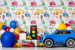 Toy Car Town by Jessica Ruth Photography sold by Lilly Bear Studio Props, blue car - car - car town - kids cars - red c