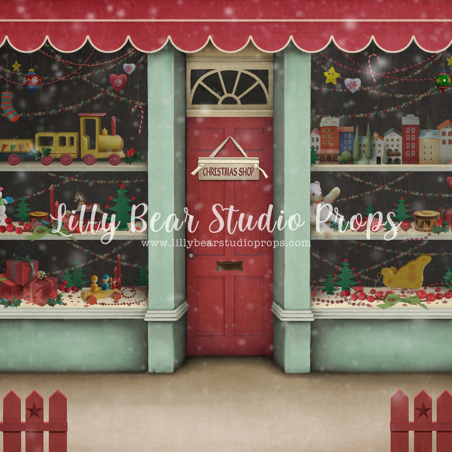 Toy Shop by Lilly Bear Studio Props sold by Lilly Bear Studio Props, christmas - FABRICS - santa - shop - snow - store