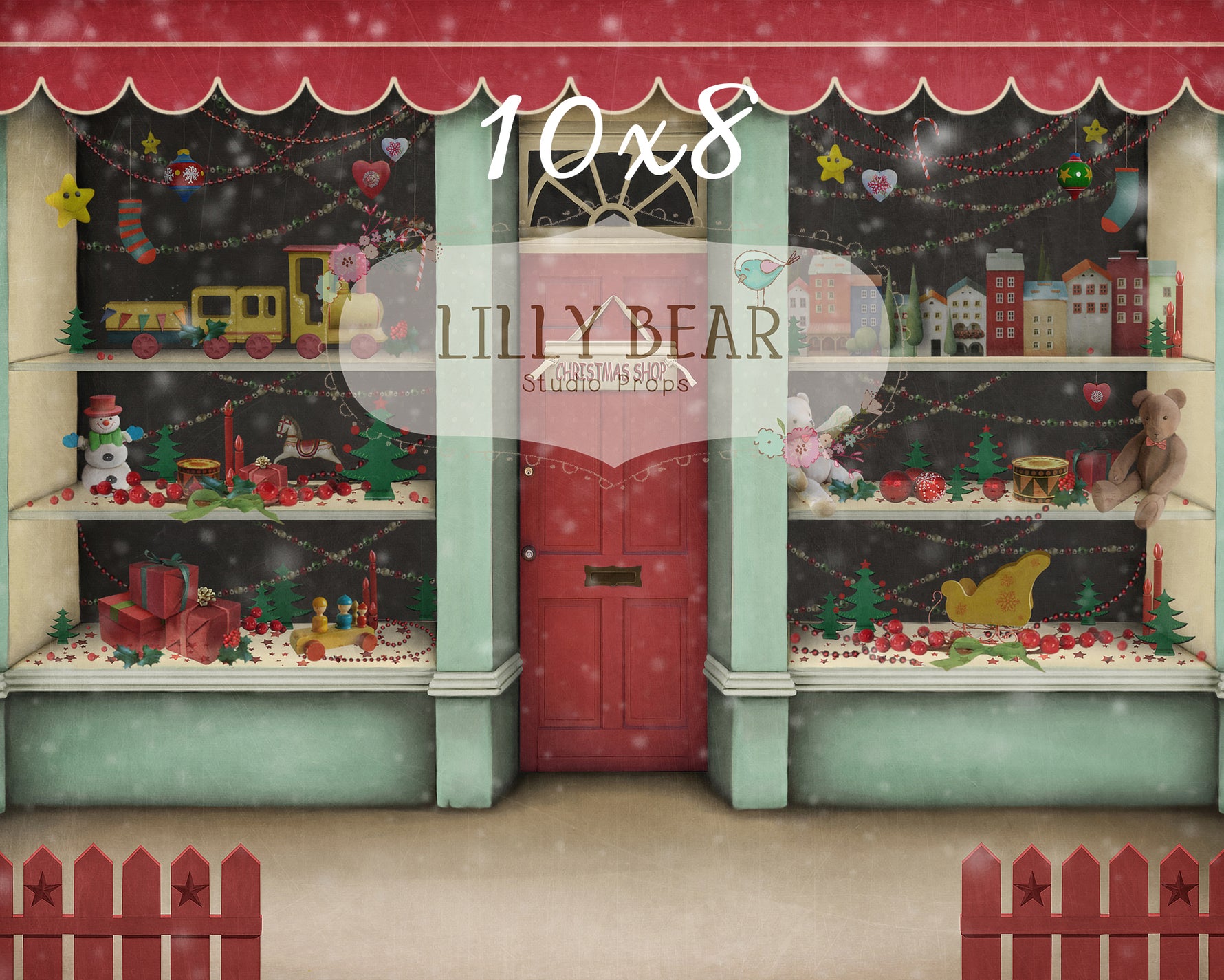 Toy Shop by Lilly Bear Studio Props sold by Lilly Bear Studio Props, christmas - FABRICS - santa - shop - snow - store