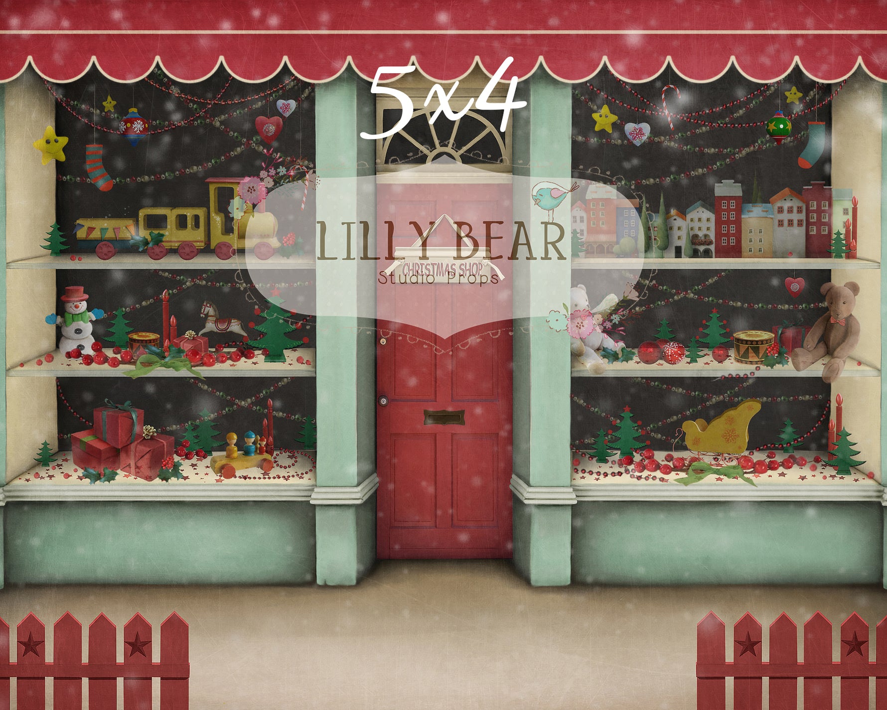 Toy Shop by Lilly Bear Studio Props sold by Lilly Bear Studio Props, christmas - FABRICS - santa - shop - snow - store
