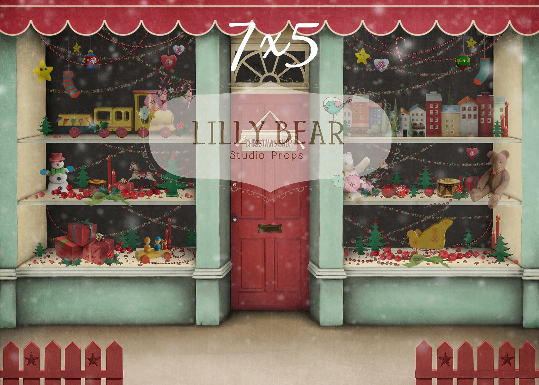 Toy Shop by Lilly Bear Studio Props sold by Lilly Bear Studio Props, christmas - FABRICS - santa - shop - snow - store