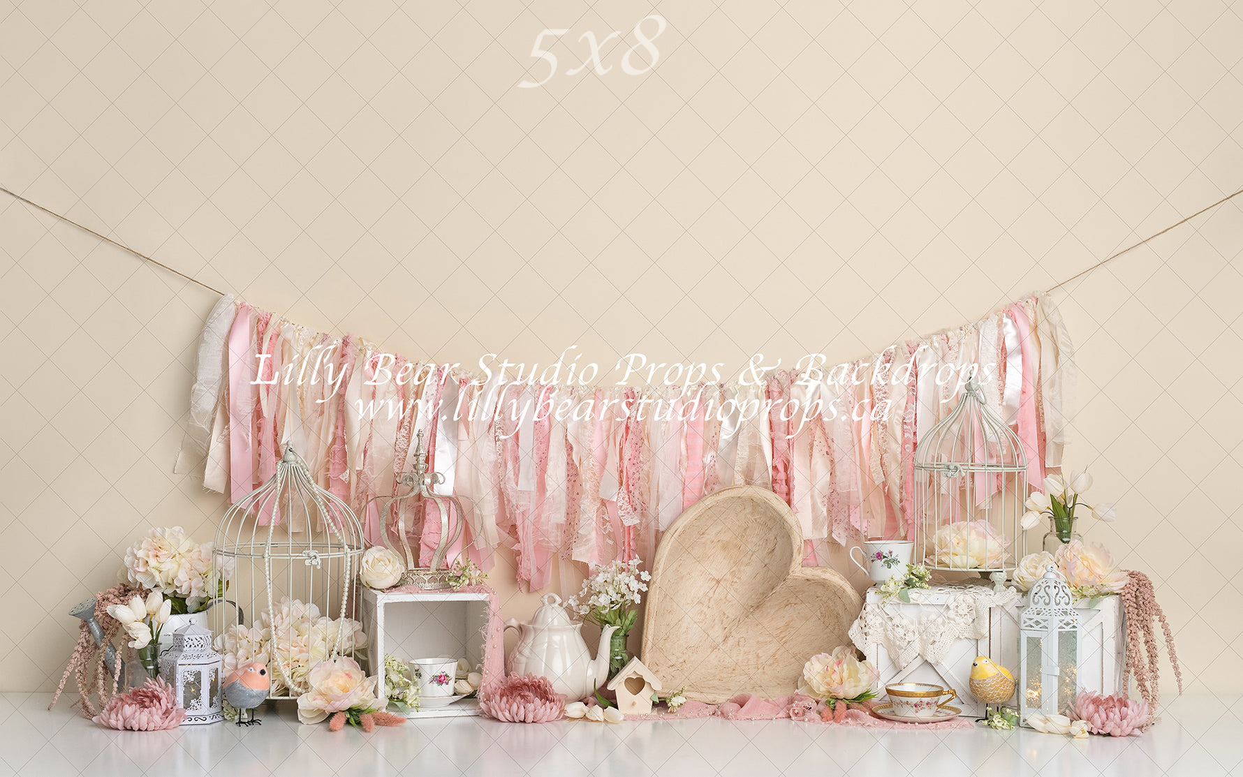 Tracy's Tea Room by Sweet Memories Photos By Carolyn sold by Lilly Bear Studio Props, bird cage - birds - birthday - ca