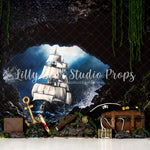 Treasure Cove - Lilly Bear Studio Props, anker, captain, captain hook, cave, cove, fabric, gold, mermaid, ocean, ocean blue, ocean current, peter pan, pirate, pirate map, pirate ship, pirates, pirates of the carribean, pirateship, poly, sea, ship, treasure, under the sea, undersea, vinyl