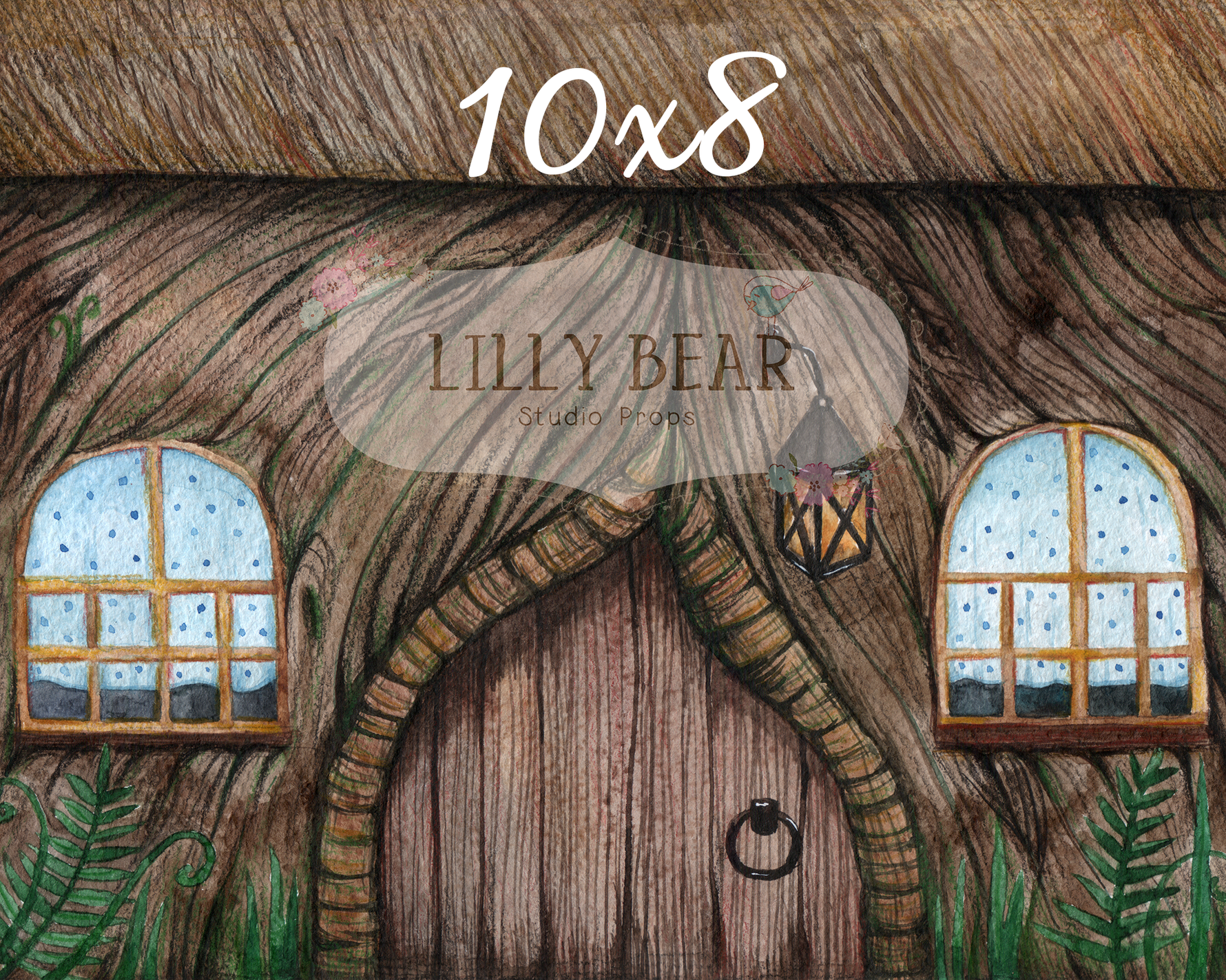 Owl's House by Lilly Bear Studio Props sold by Lilly Bear Studio Props, FABRICS - house - hut - owl - owls house - tree