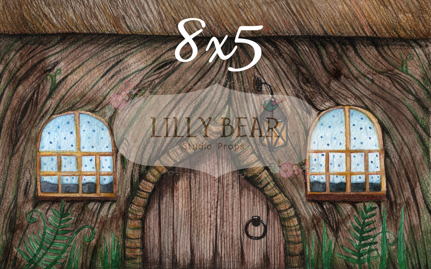 Owl's House by Lilly Bear Studio Props sold by Lilly Bear Studio Props, FABRICS - house - hut - owl - owls house - tree